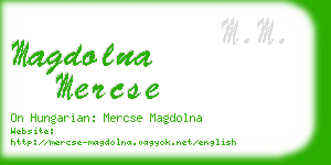 magdolna mercse business card